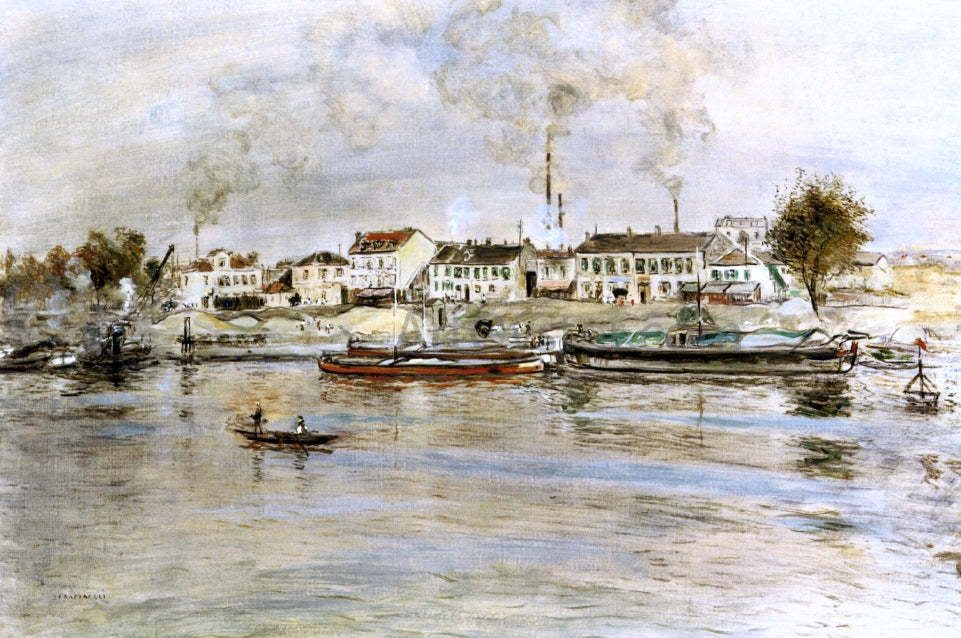  Jean-Francois Raffaelli The Saine at Suresnes, Issy-les-Mouleneaux - Canvas Print