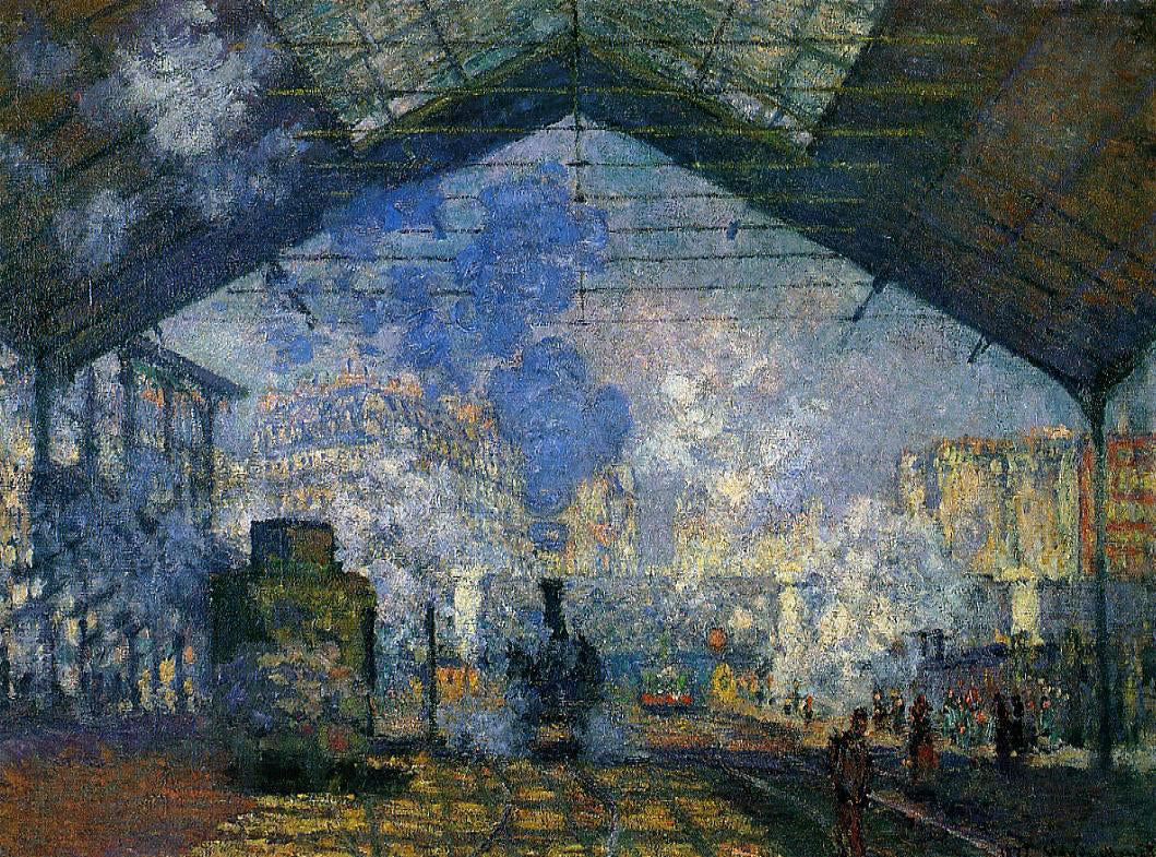  Claude Oscar Monet The Saint-Lazare Station - Canvas Print