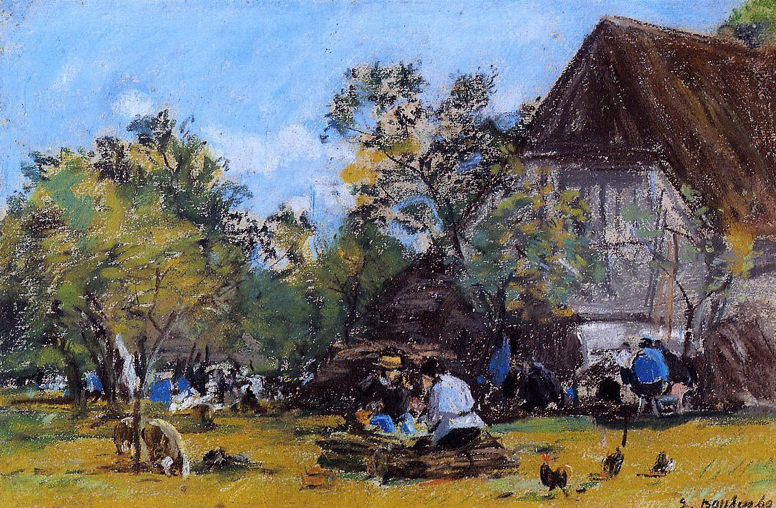  Eugene-Louis Boudin The Saint-Simeon Farm - Canvas Print