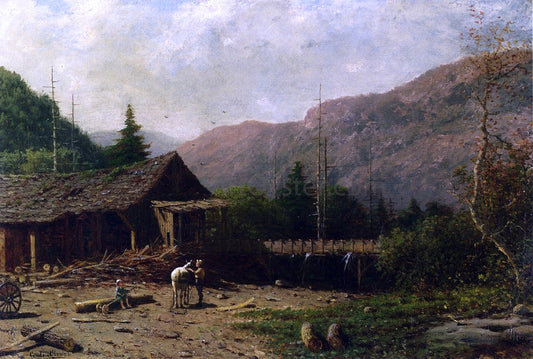  George Lafayette Clough The Saw Mill, Adirondacks - Canvas Print