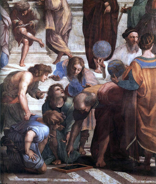  Raphael The School of Athens (detail 3) (Stanza della Segnatura) - Canvas Print