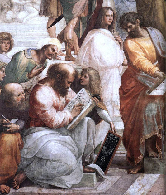  Raphael The School of Athens (detail 4) (Stanza della Segnatura) - Canvas Print