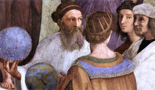  Raphael The School of Athens (detail 7) (Stanza della Segnatura) - Canvas Print