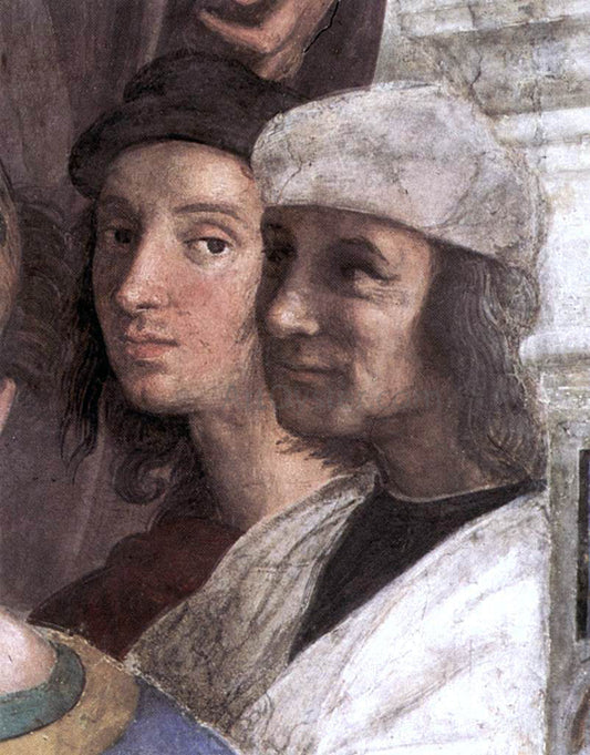  Raphael The School of Athens (detail 8) (Stanza della Segnatura) - Canvas Print