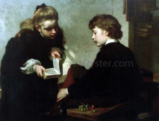  James Sant The Schoolmasters' Daughter - Canvas Print