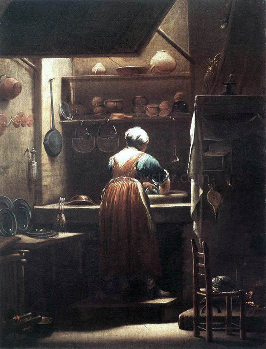  Giuseppe Maria Crespi The Scullery Maid - Canvas Print