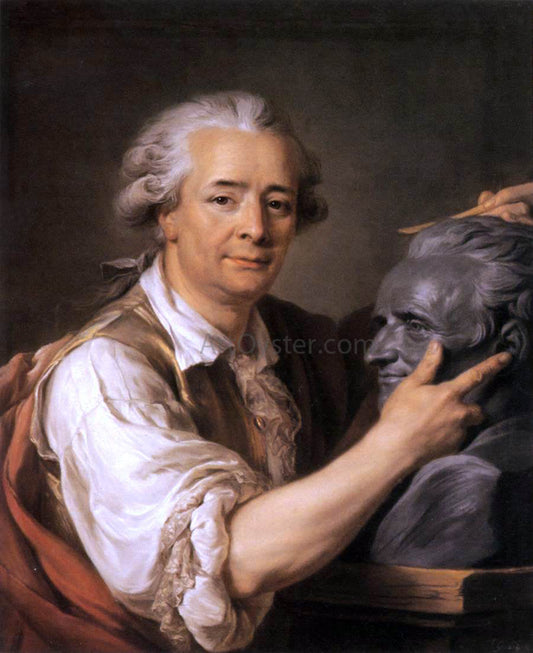  Adela?Øde Labille-Guiard The Sculptor Augustin Pajou - Canvas Print