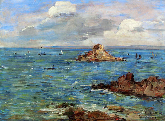  Eugene-Louis Boudin The Sea at Douarnenez - Canvas Print