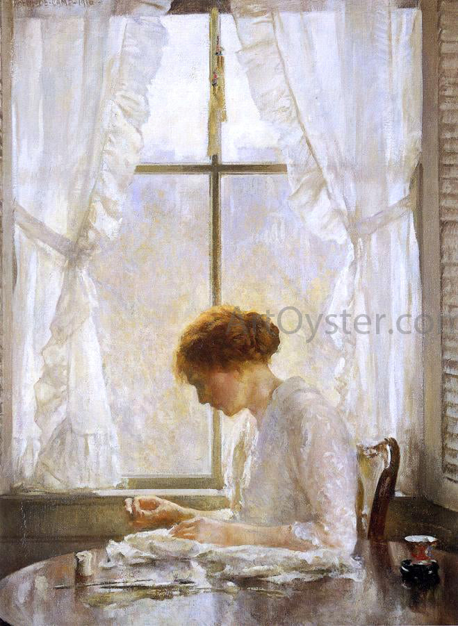  Joseph DeCamp The Seamstress - Canvas Print