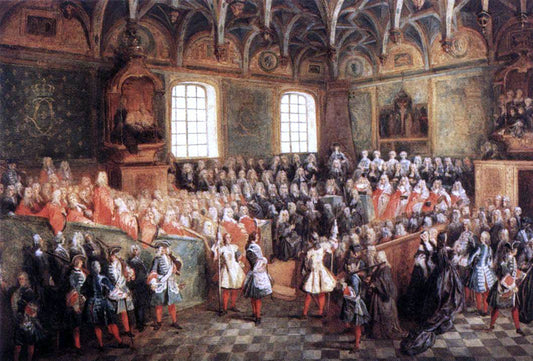 Nicolas Lancret The Seat of Justice in the Parliament of Paris in 1723 - Canvas Print