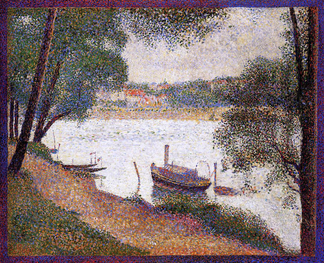  Georges Seurat The Seine at La Grande Jatte in the Spring - Canvas Print