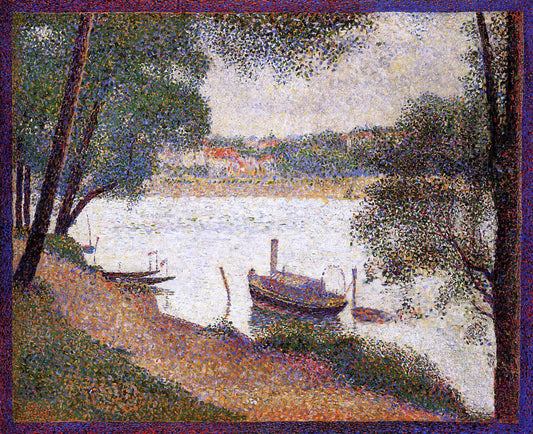  Georges Seurat The Seine at La Grande Jatte in the Spring - Canvas Print