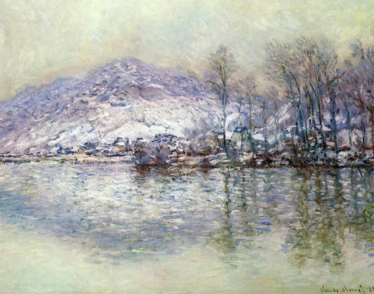  Claude Oscar Monet The Seine at Port Villez, Snow Effect - Canvas Print