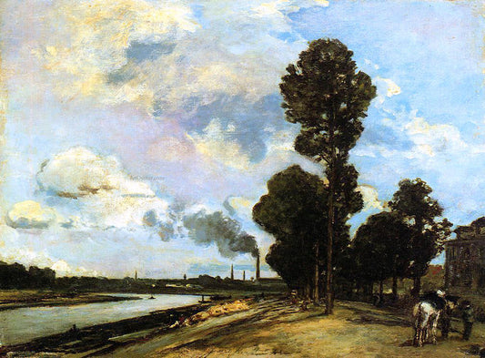  Johan Barthold Jongkind The Seine at Saint-Denis - Canvas Print