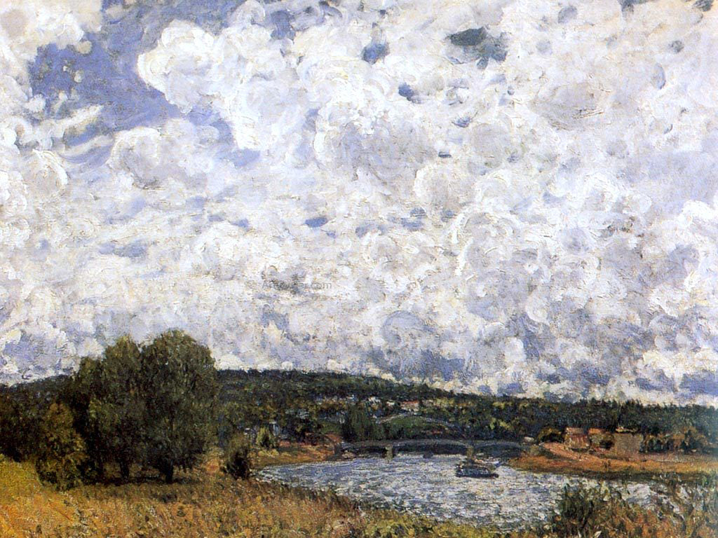  Alfred Sisley The Seine at Suresnes - Canvas Print