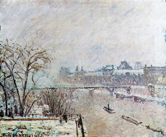  Camille Pissarro The Seine Viewed from the Pont-Neuf, Winter - Canvas Print