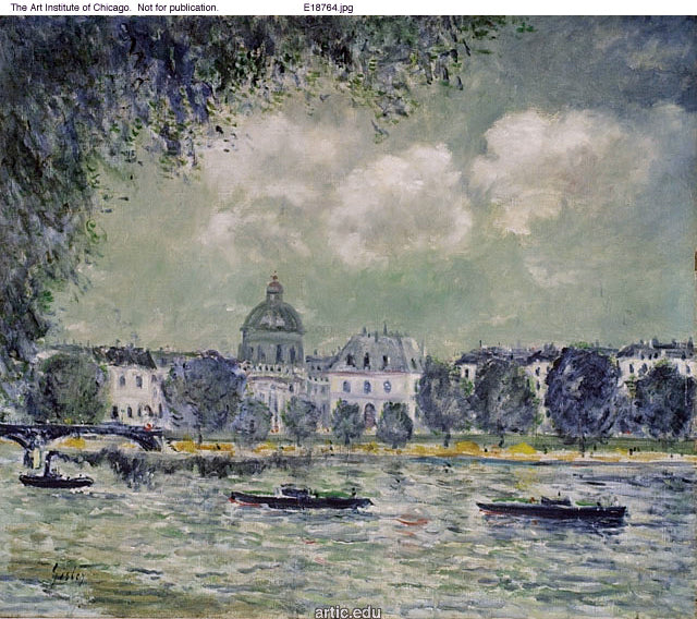  Alfred Sisley The Seine with the Institute of France - Canvas Print