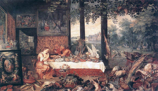  The Elder Jan Brueghel The Sense of Taste - Canvas Print