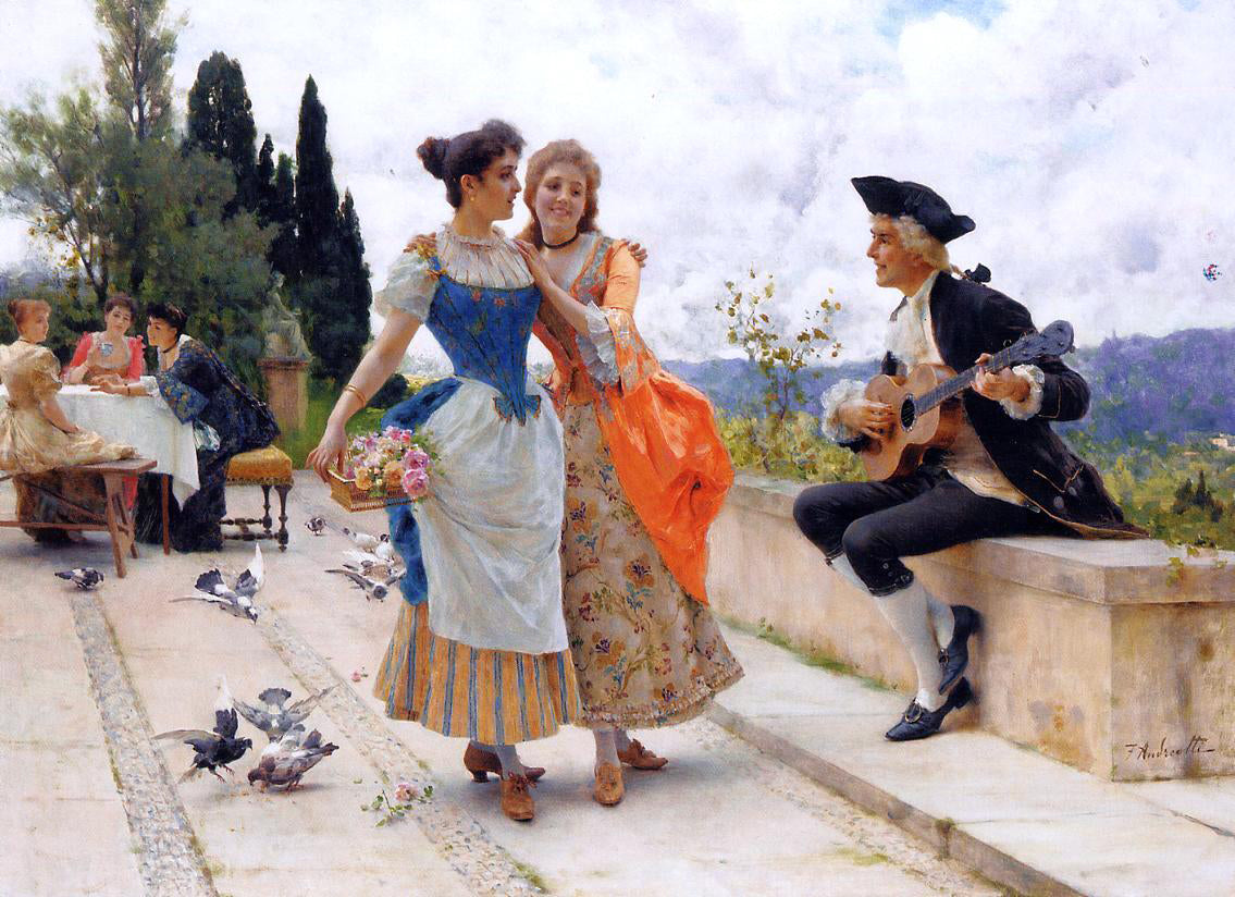  Federico Andreotti The Serenade - Canvas Print