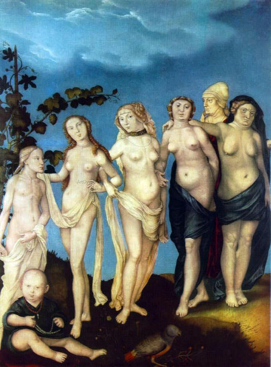  Hans Baldung The Seven Ages of Woman - Canvas Print