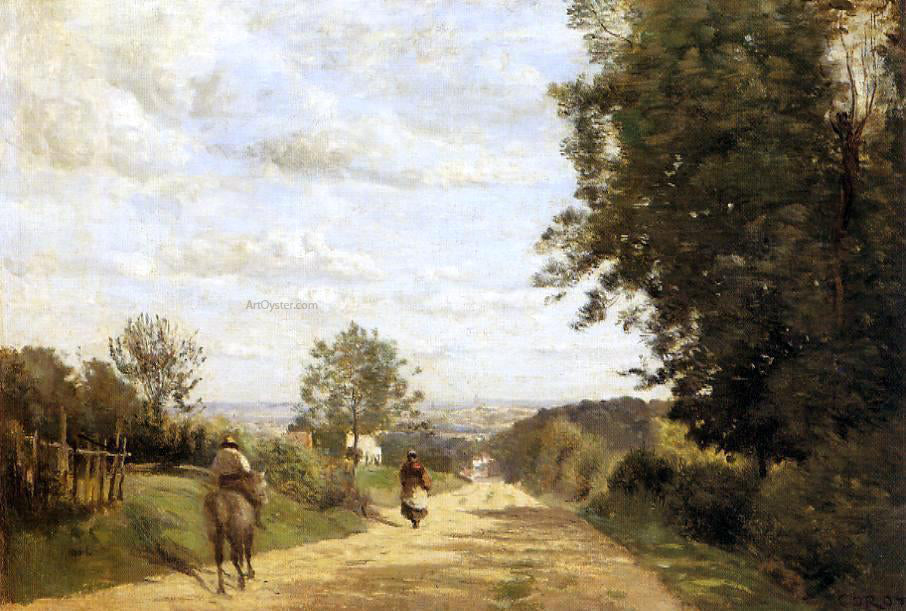  Jean-Baptiste-Camille Corot The Sevres Road - Canvas Print