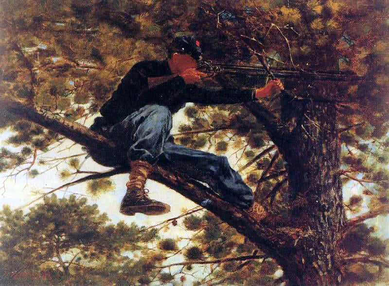  Winslow Homer The Sharpshooter on Picket Duty - Canvas Print