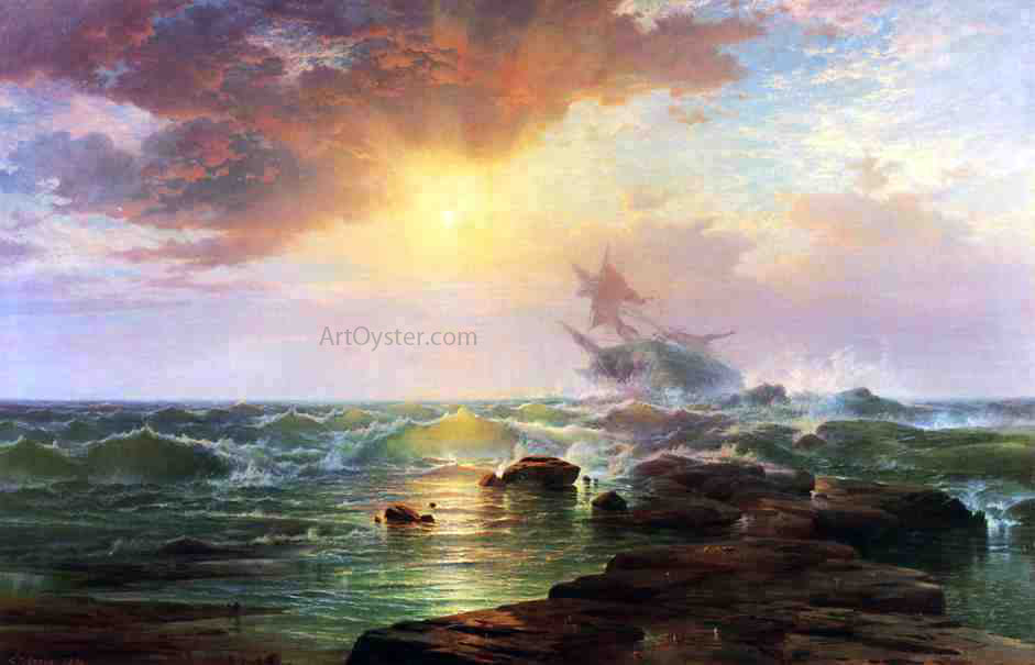  Edward Moran The Shipwreck - Canvas Print