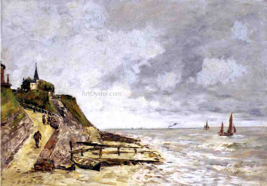  Eugene-Louis Boudin The Shore and the Sea, Villerville - Canvas Print