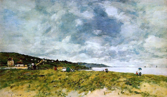  Eugene-Louis Boudin The Shore at Tourgeville - Canvas Print