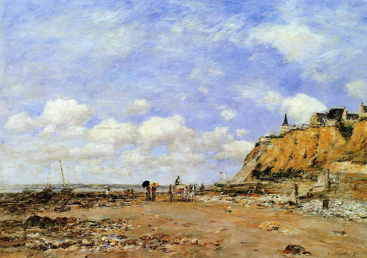  Eugene-Louis Boudin The Shore at Villerville - Canvas Print