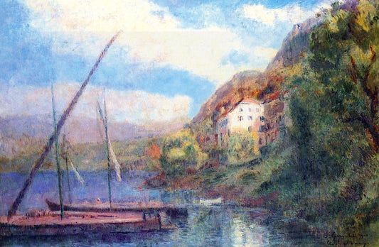  Albert Lebourg The Shores of Lake Geneva at Saint-Gingolph - Canvas Print