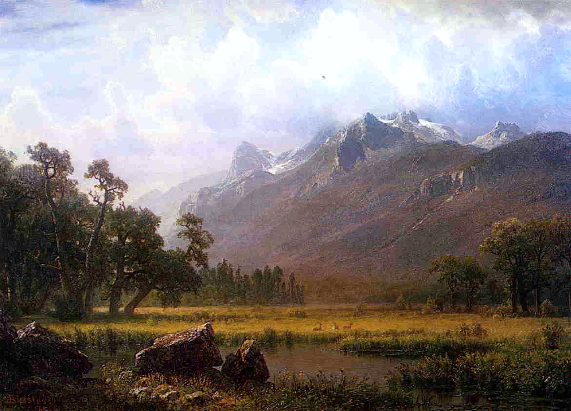  Albert Bierstadt The Sierras near Lake Tahoe, California - Canvas Print