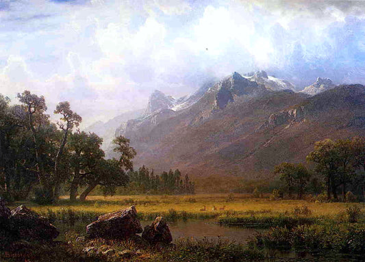  Albert Bierstadt The Sierras near Lake Tahoe, California - Canvas Print