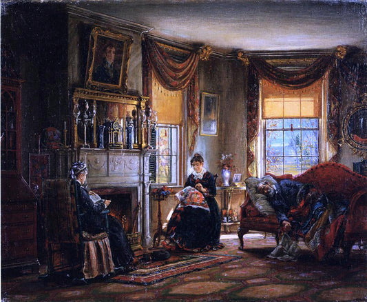  Edward Lamson Henry The Sitting Room - Canvas Print