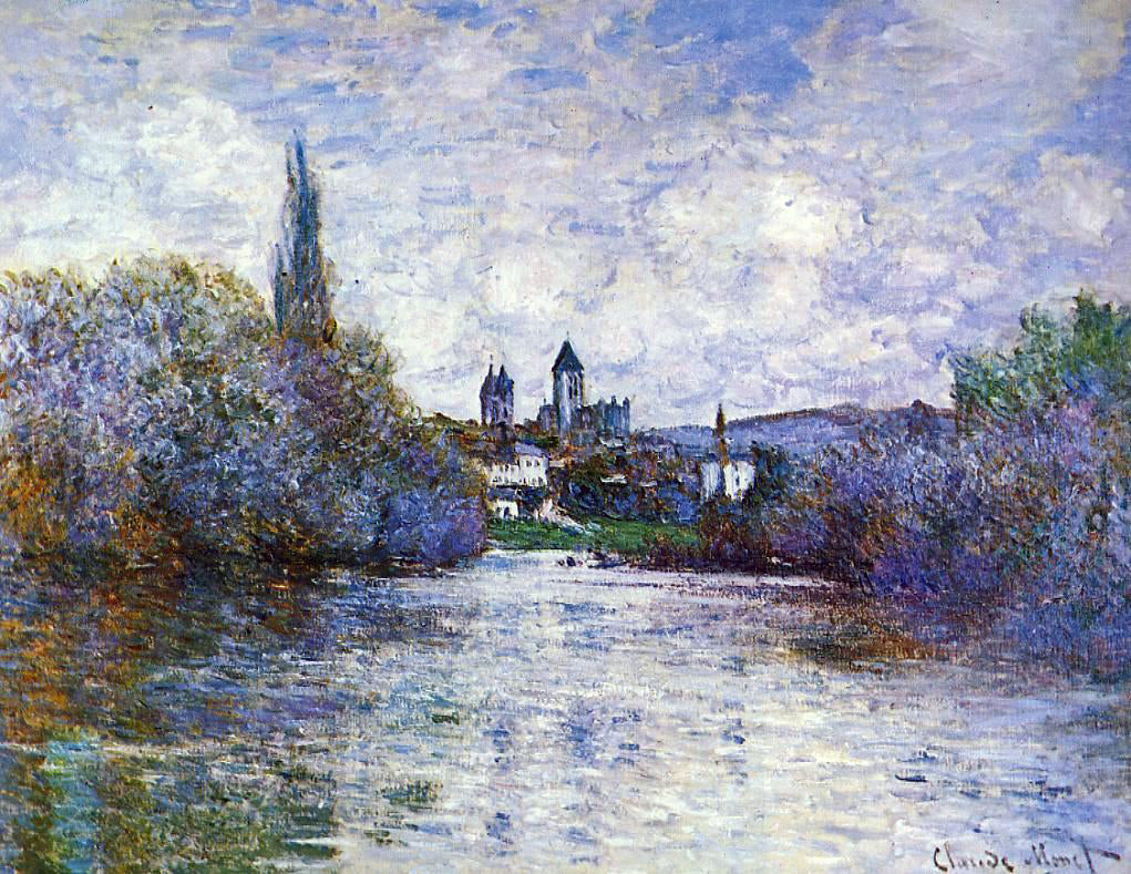  Claude Oscar Monet The Small Arm of the Seine at Vetheuil - Canvas Print