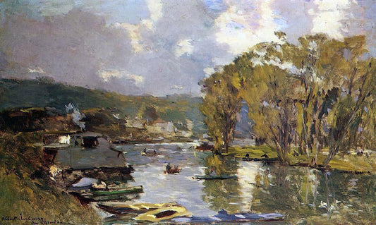  Albert Lebourg The Small Art of the Saine at Bas-Meudon in Autumn, Evening - Canvas Print