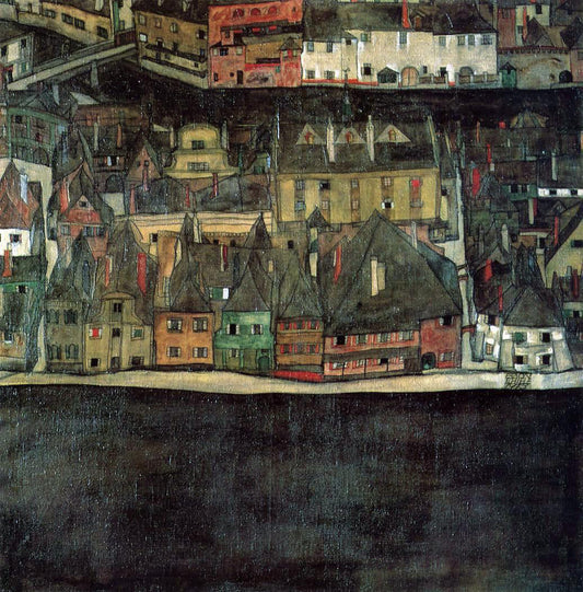  Egon Schiele The Small City II - Canvas Print