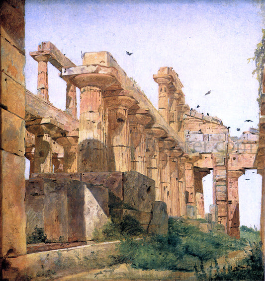  Jorgen Roed The So-Called Temple of Poseidon, Paestum - Canvas Print