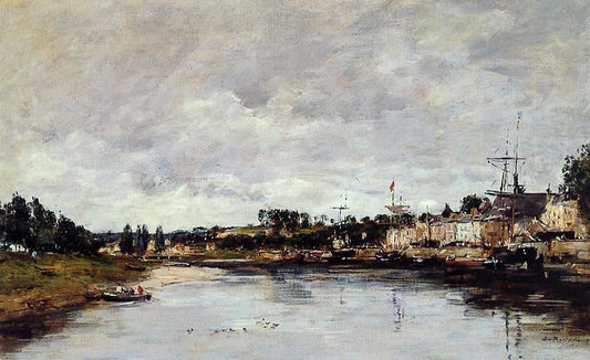  Eugene-Louis Boudin The Somme at Saint-Valery-sur-Somme - Canvas Print