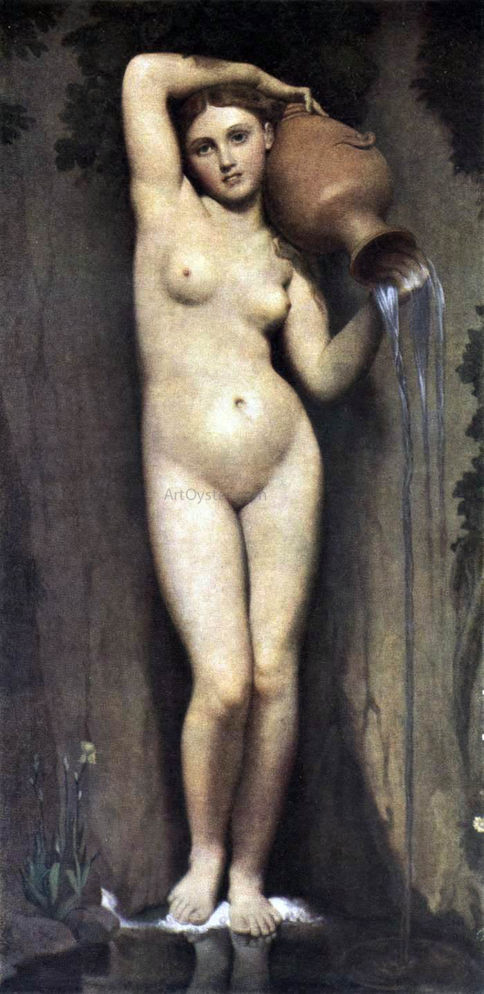  Jean-Auguste-Dominique Ingres The Source - Canvas Print