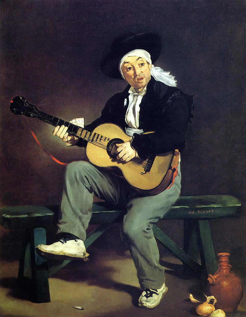  Edouard Manet The Spanish Singer (also known as Guitarrero) - Canvas Print