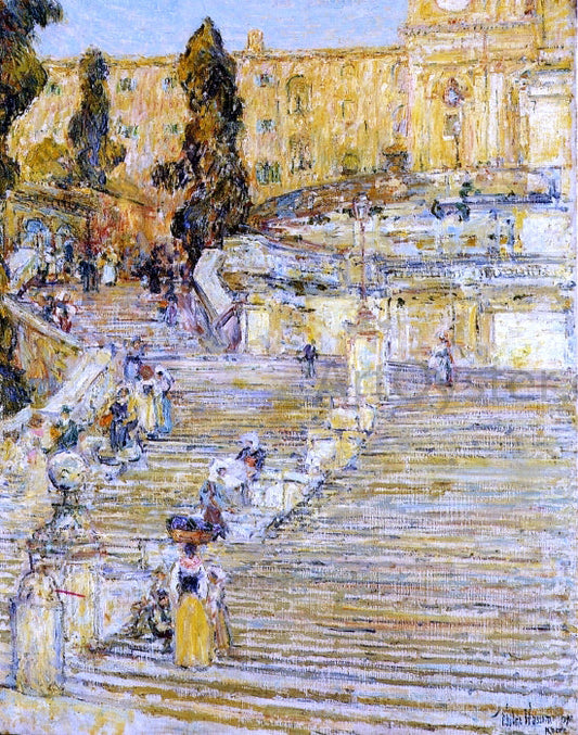  Frederick Childe Hassam Spanish Steps, Rome - Canvas Print