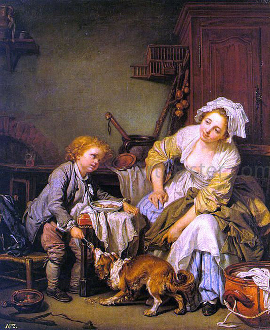  Jean Baptiste Greuze The Spoiled Child - Canvas Print