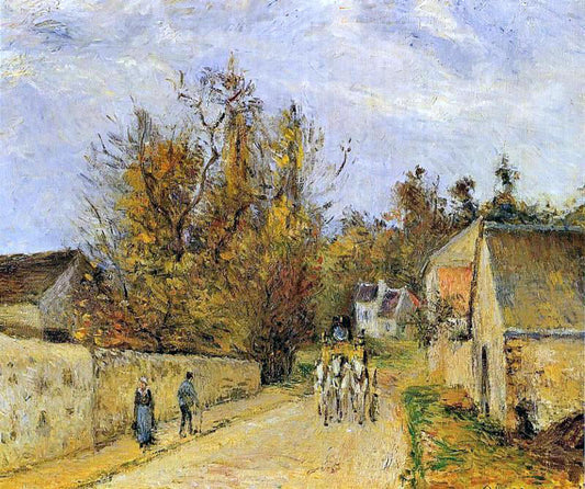  Camille Pissarro The Stage on the Road from Ennery to l'Hermigate, Pontoise - Canvas Print
