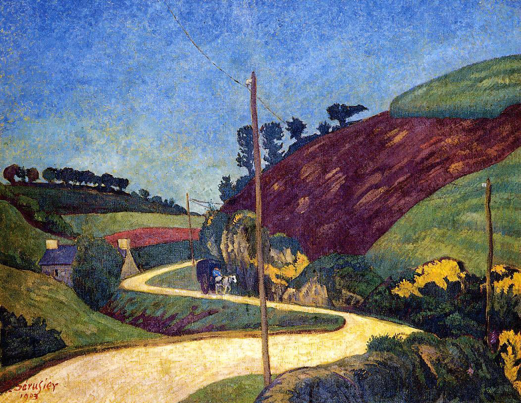  Paul Serusier The Stagecoach Road in the Country with a Cart - Canvas Print