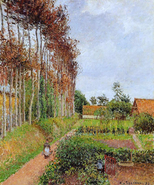  Camille Pissarro The Steading of the Auberge Ango, Varengeville - Canvas Print