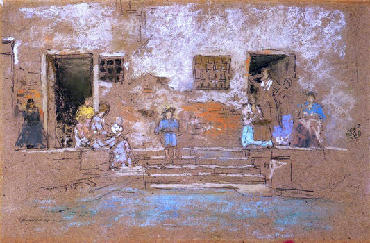  James McNeill Whistler The Steps - Canvas Print