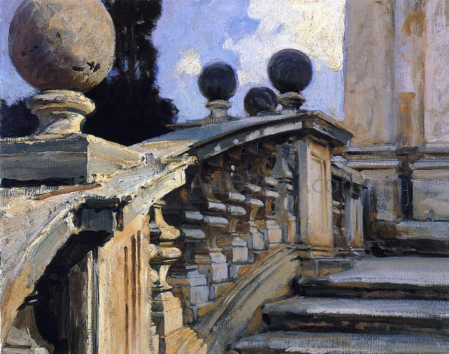  John Singer Sargent The Steps of the Church of S. S. Domenico e Siste in Rome - Canvas Print