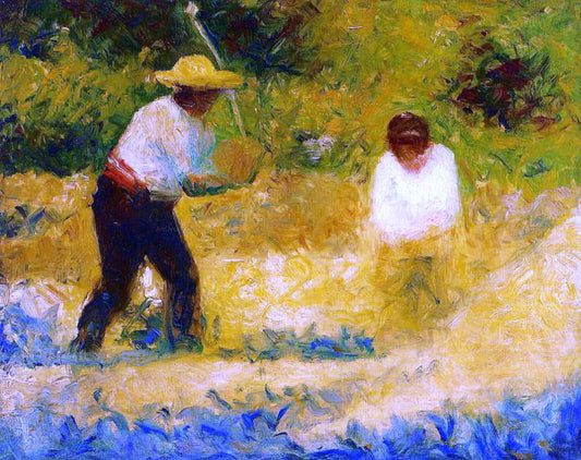  Georges Seurat The Stone Breaker - Canvas Print