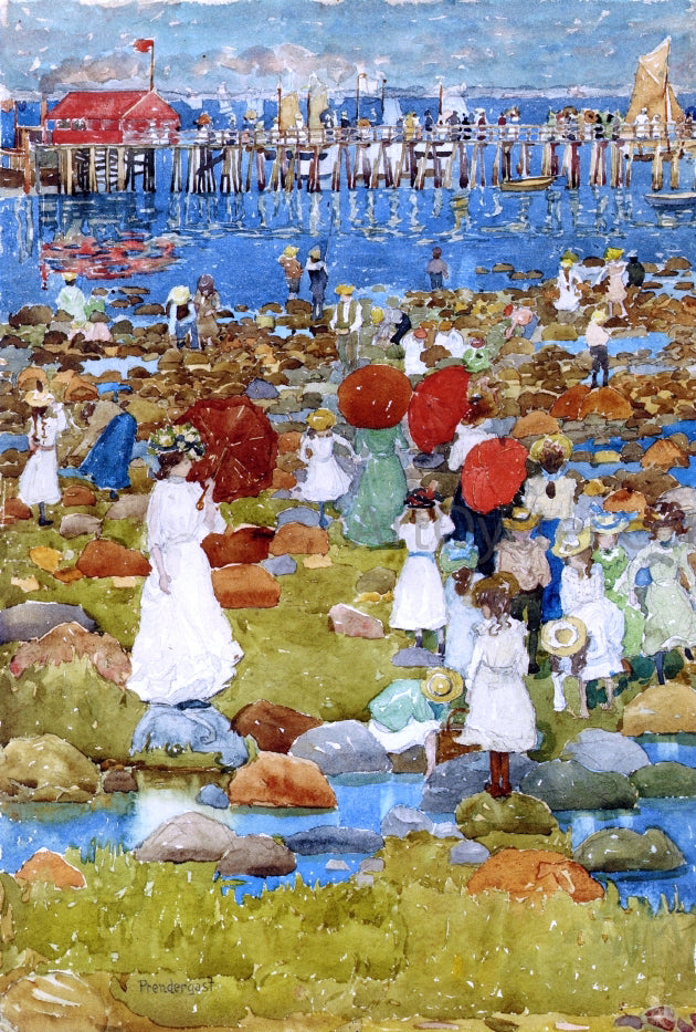  Maurice Prendergast The Stony Beach, Ogunquit - Canvas Print